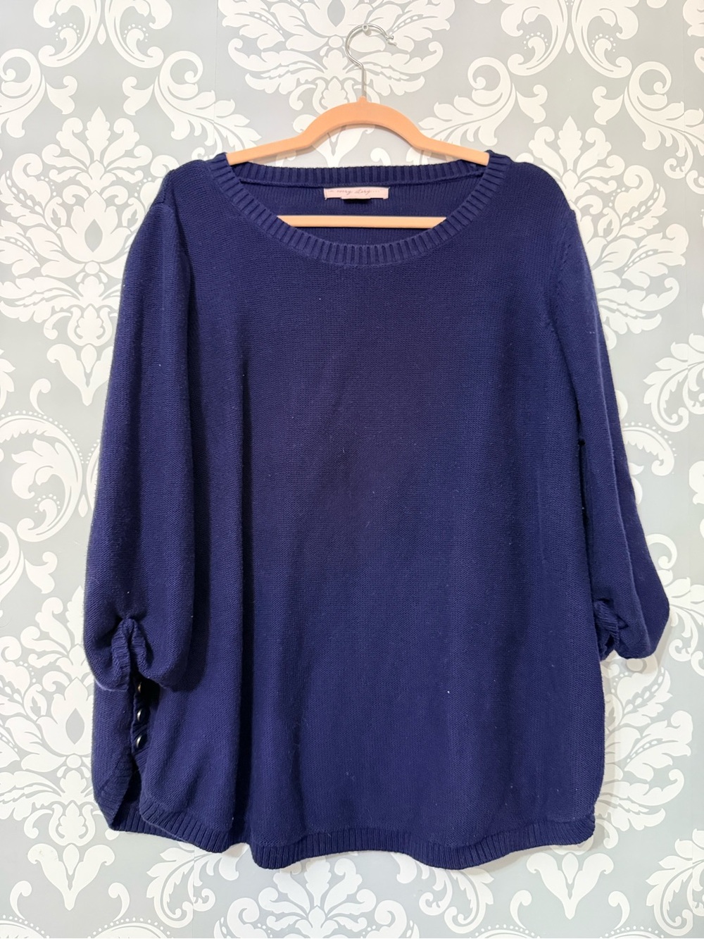 💫4/$25 • In Every Story Navy Knit Blue Scoop-Neck Sweater